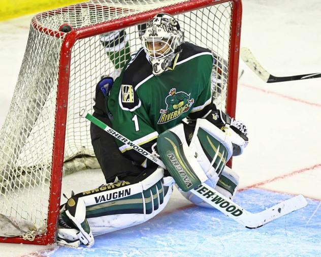 Goaltender Adam Courchaine with the Mississippi RiverKings