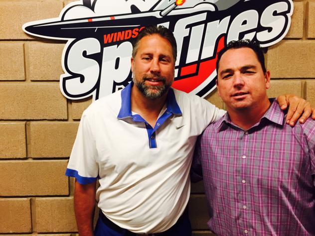 Warren Rychel and Bill Bowler of the Windsor Spitfires