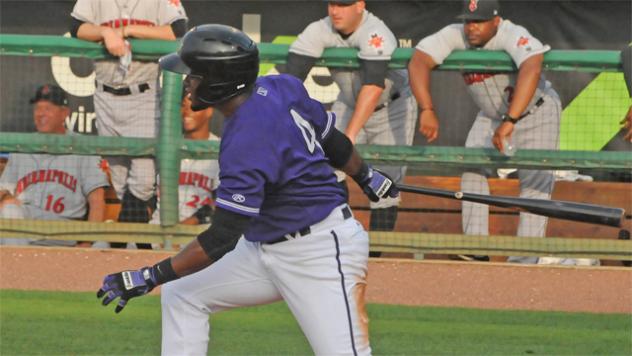 Irving Falu of the Louisville Bats