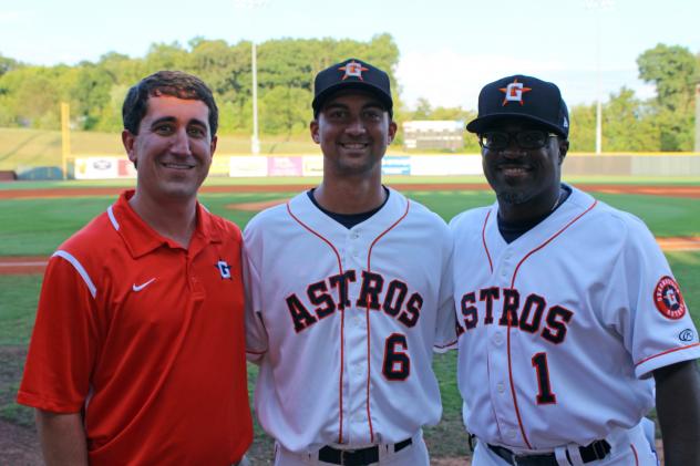 Greeneville Astros Second Bseman Ford Stainback (Center)