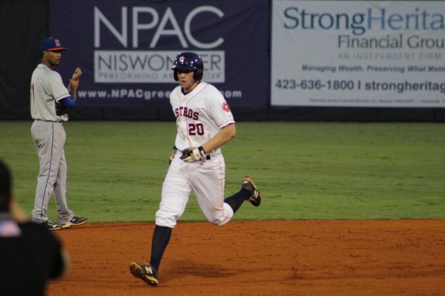 Connor Goedert of the Greeneville Astros Rounds the Bases