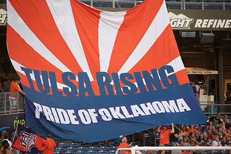 Roustabouts Unveil New Tifo for Tulsa Roughnecks