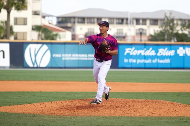 Ray Chang of the Pensacola Blue Wahoos