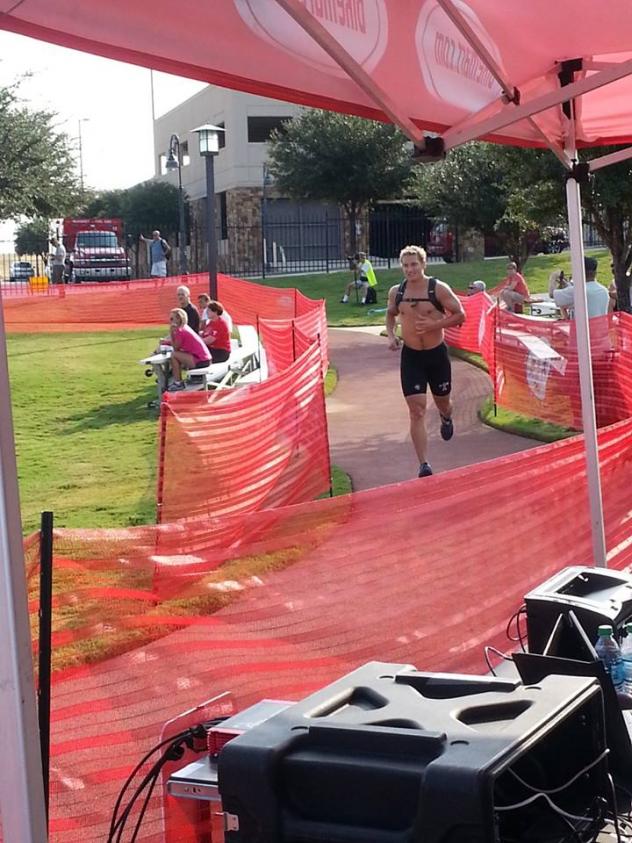 Trevor Ludwig of the Allen Americans Competes in the Cooper Triathlon Series