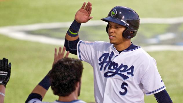 Luis Veras of the Hillsboro Hops