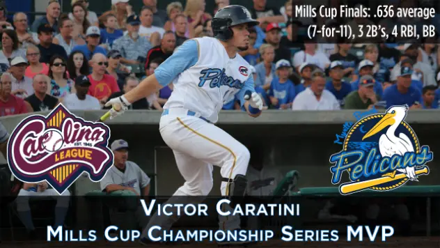 Victor Caratini of the Myrtle Beach Pelicans