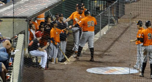 Long Island Ducks Celebrate Randy Ruiz Home Run