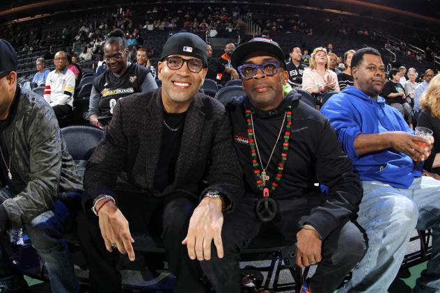Spike Lee and Luis Ramos Attend WNBA Conference Semi-Finals Game