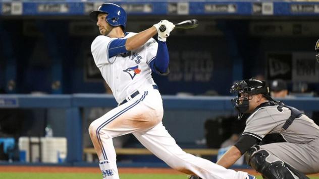 Former Buffalo Bison Chris Colabello with the Toronto Blue Jays