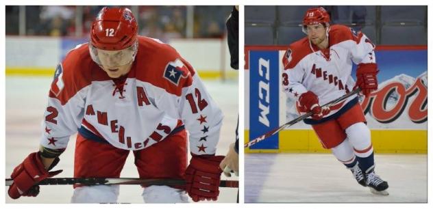 Allen Americans Co-Captains Gary Steffes and Chad Costello
