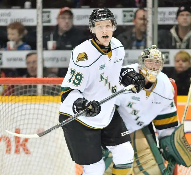 Defenceman Tyler Nother with the London Knights
