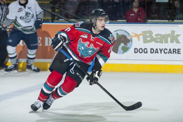 Forward Gage Quinney with the Kelowna Rockets