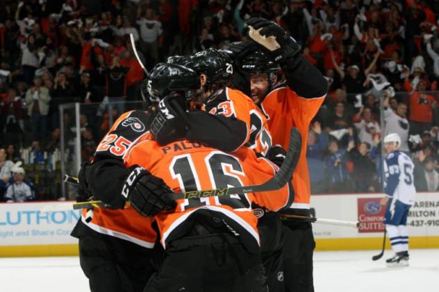 Lehigh Valley Phantoms Celebrate a Goal