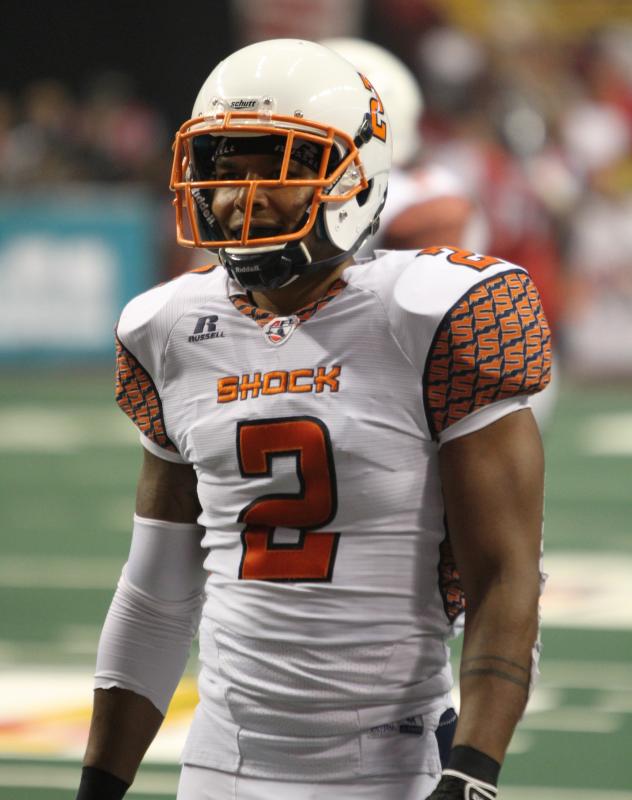 WR Jabin Sambrano with the Spokane Shock