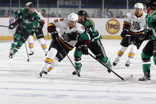 Andre Benoit of the Chicago Wolves vs. the Iowa Stars
