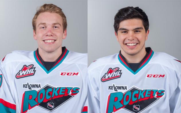 Rourke Chartier and Nick Merkley of the Kelowna Rockets