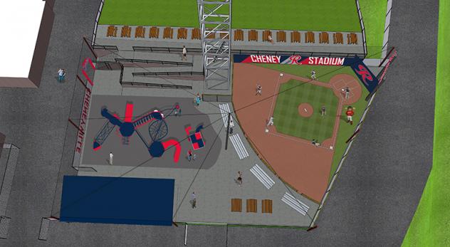 View from the Top of Planned Tacoma Rainiers Kids Play Area at Cheney Stadium