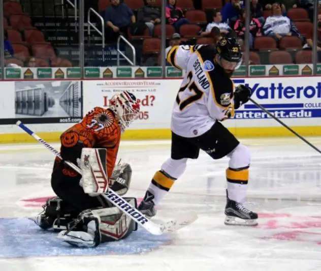 Wichita Thunder Grant Rollheiser Faces the Colorado Eagles