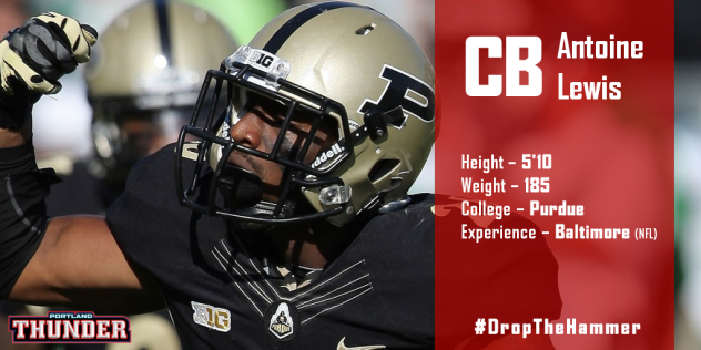 Portland Thunder Signee CB Antoine Lewis