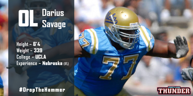 Portland Thunder Signee OL Darius Savage