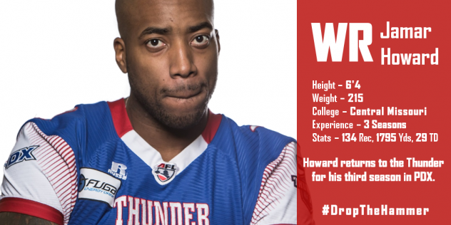 Portland Thunder WR Jamar Howard