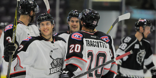 Reggie Traccitto and the Brampton Beast Celebrates a Goal