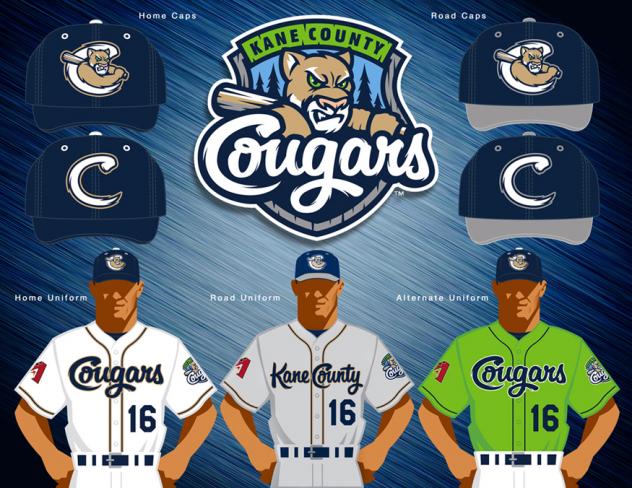 Kane County Cougars New Logos, Caps and Uniforms