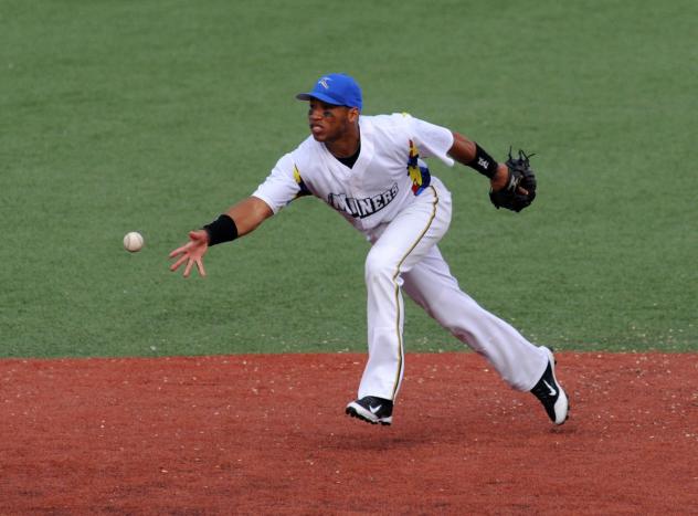Second Baseman Frank Martinez with the Frontier League's Southern Illinois Miners
