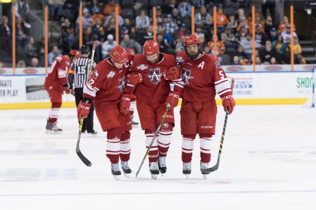 Allen Americans Helped off the Ice