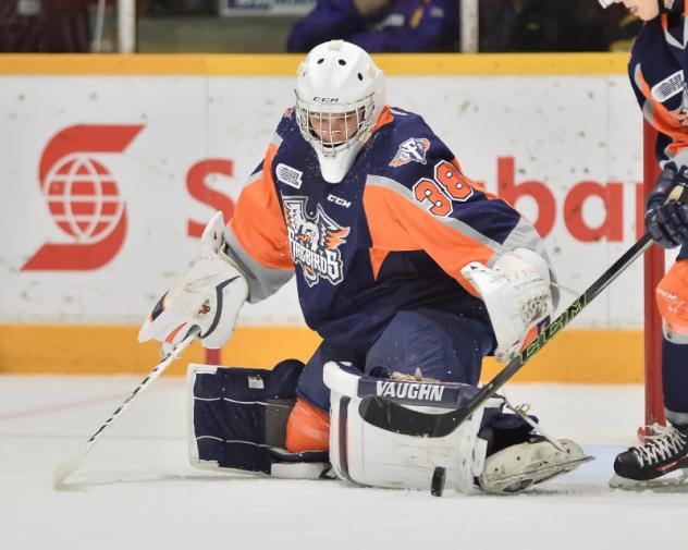 Flint Firebirds Goaltender Kyle Keyser in Action