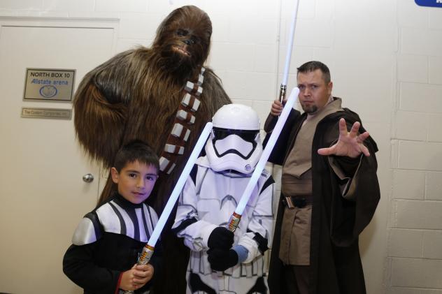 Chicago Wolves Star Wars Day Characters