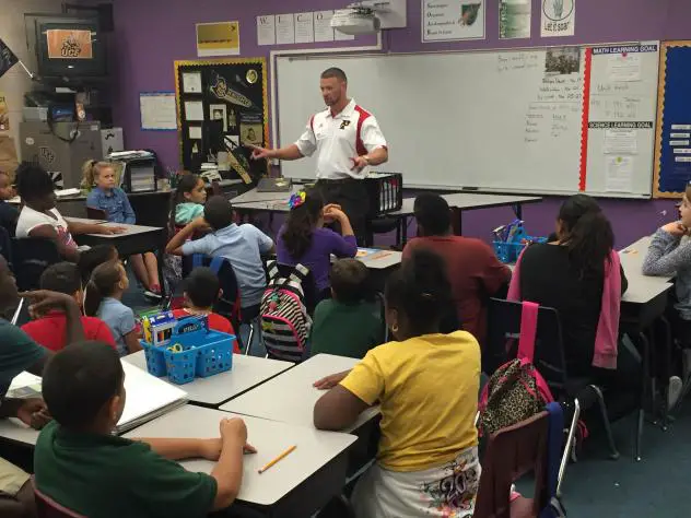 Orlando Predators Head Coach Rob Keefe at American Education Week