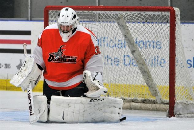 Goaltender Dalton McGrath with the Danville Dashers