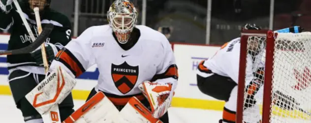 Brampton Beast Goaltender Sean Bonar with Princeton