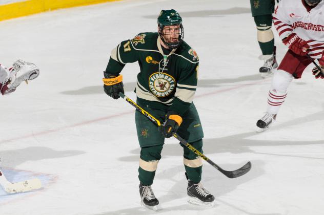 Forward Jake Fallon with the University of Vermont