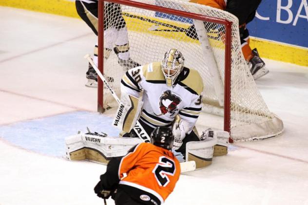 Lehigh Valley Phantoms Take a Shot at the Wilkes-Barre/Scranton Penguins Goal