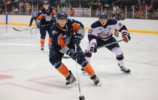 Flint Firebirds Skate against the Saginaw Spirit