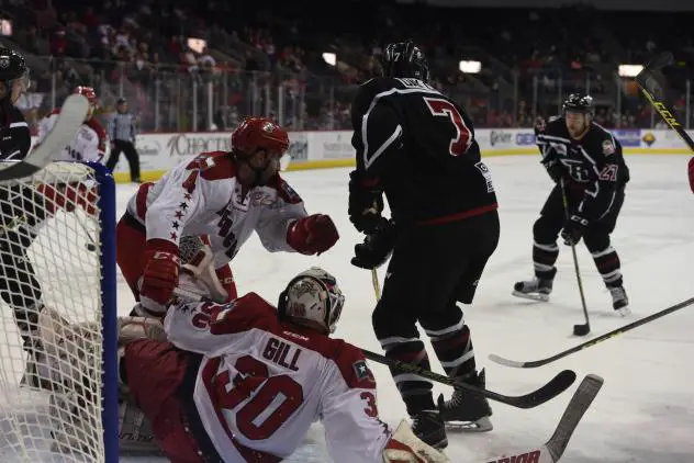 Allen Americans Stopped by Riley Gill of the Rapid City Rush