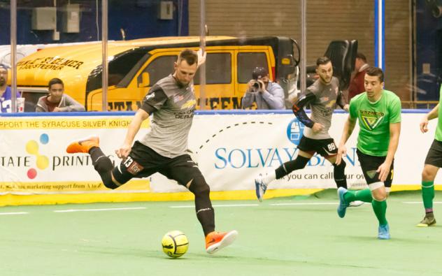 Bo Jelovac of the Syracuse Silver Knights vs. Waza Flo