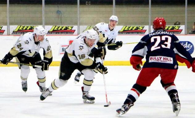 Wheeling Nailers Charge toward the Elmira Jackals