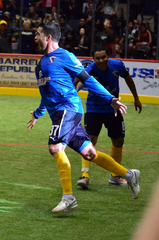 Kraig Chiles of the San Diego Sockers Celebrates