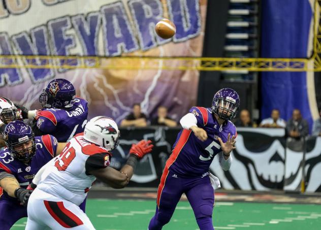 New Orleans VooDoo Quarterback Adam Kennedy vs. the Jacksonville Sharks