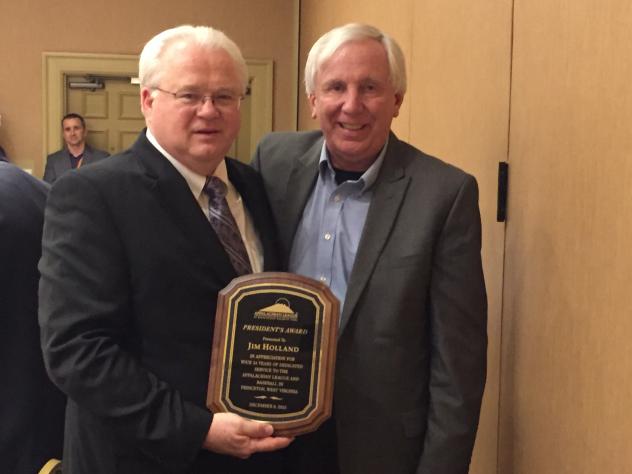 Minor League Baseball Pat O'Conner and Princeton Rays GM Jim Holland