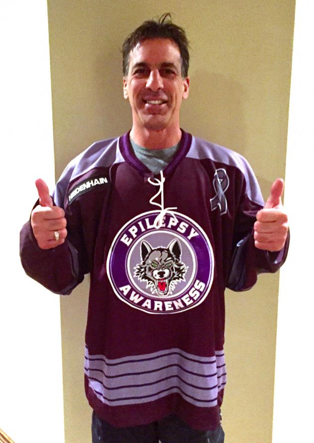 Chris Chelios Sports Chicago Wolves' Epilepsy Awareness Night Jersey
