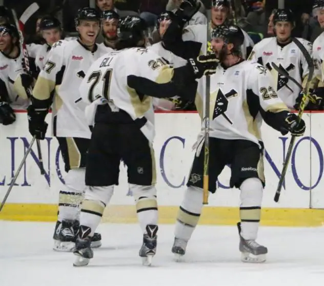 Wheeling Nailers Celebrate a Goal