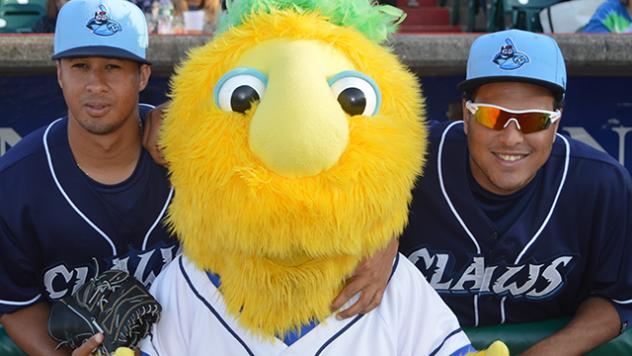 Lakewood BlueClaws Players and Mascot