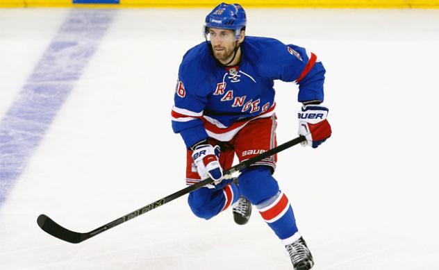 Center Jarret Stoll with the New York Rangers