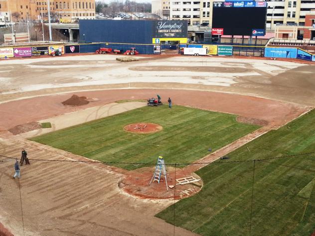 Canal Park, Home of the Akron RubberDucks, Turf Replacement