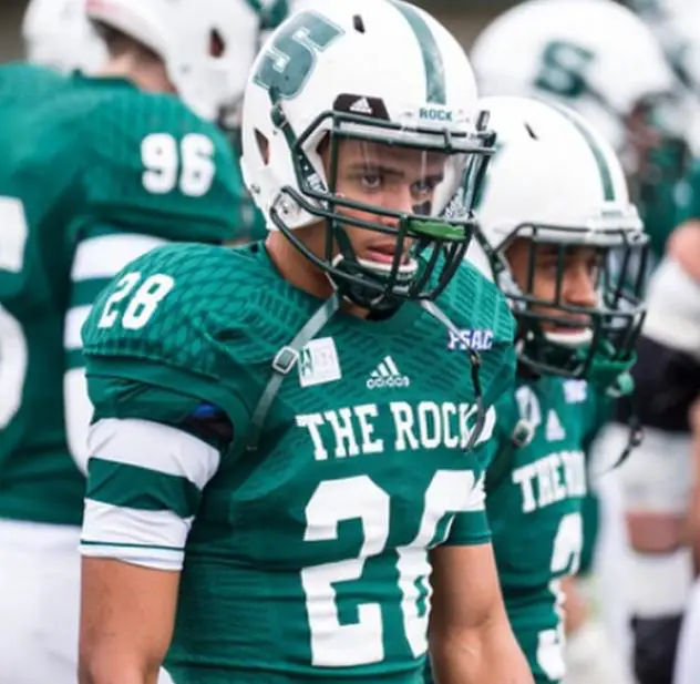 Defensive Back Devin Ghafoor with Slippery Rock