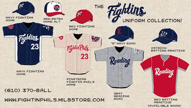 Reading Fightin Phils Uniform Collection